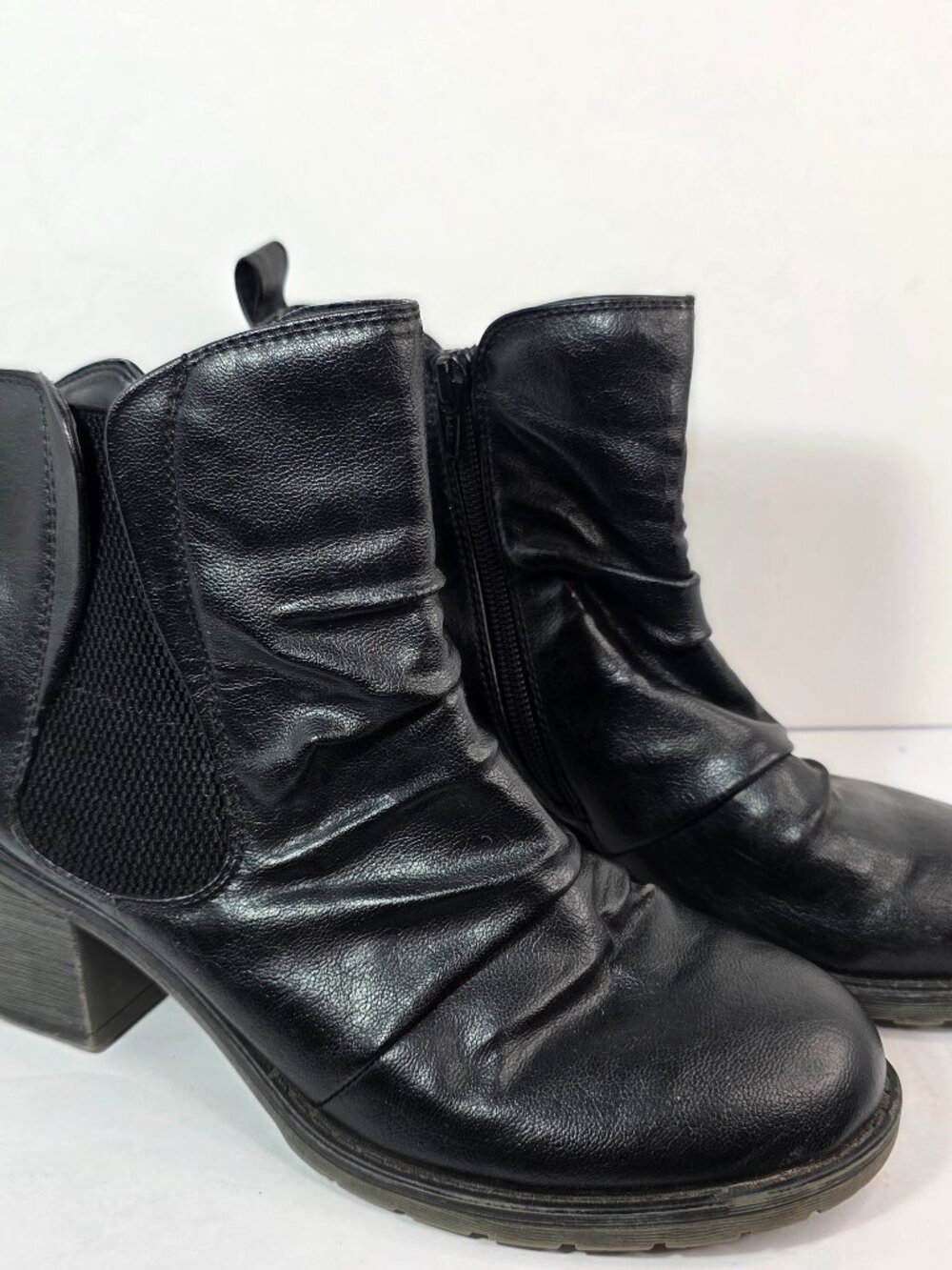Baretraps Drennan Boots Ankle Zip Slouch Womens 7.5 Black